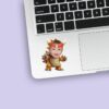 Custom Spiked Turtle-Dragon Costume Face Cutout – Sticker Custom Spiked Turtle-Dragon Costume Face Cutout shown on a sticker mockup
