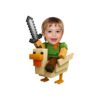Custom Pixel Adventurer Riding a Chicken Face Cutout – Original Custom Pixel Adventurer Riding a Chicken Face Cutout design preview