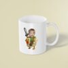 Custom Pixel Adventurer Riding a Chicken Face Cutout – Mug Custom Pixel Adventurer Riding a Chicken Face Cutout shown on a mug mockup