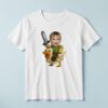 Custom Pixel Adventurer Riding a Chicken Face Cutout – T-shirt Custom Pixel Adventurer Riding a Chicken Face Cutout shown on a T-shirt mockup