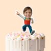 Custom Rescue-Team Leader Character Face Cutout – Cake Topper Custom Rescue-Team Leader Character Face Cutout shown on a cake topper mockup