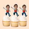 Custom Rescue-Team Leader Character Face Cutout – Cupcake Topper Custom Rescue-Team Leader Character Face Cutout shown on a cupcake topper mockup