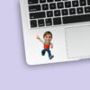 Custom Rescue-Team Leader Character Face Cutout – Sticker Custom Rescue-Team Leader Character Face Cutout shown on a sticker mockup