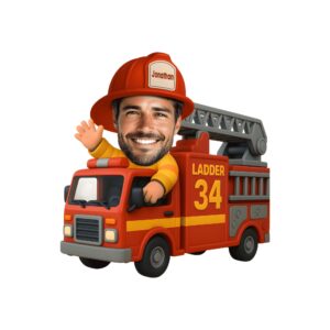 Custom Ladder-Truck Firefighter Face Cutout – Original Custom Ladder-Truck Firefighter Face Cutout design preview