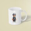 Custom Navy Star-Logo Football Player Face Cutout – Mug Custom Navy Star-Logo Football Player Face Cutout shown on a mug mockup