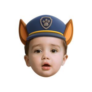 Custom Police-Pup Cap Portrait Face Cutout – Original Custom Police-Pup Cap Portrait Face Cutout design preview