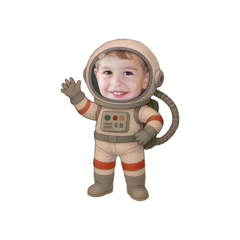 Custom Astronaut Waving Face Cutout – Original Custom Astronaut Waving Face Cutout design preview