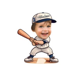 Custom Number 1 All-Star Baseball Batter Face Cutout – Original Custom Number 1 All-Star Baseball Batter Face Cutout design preview