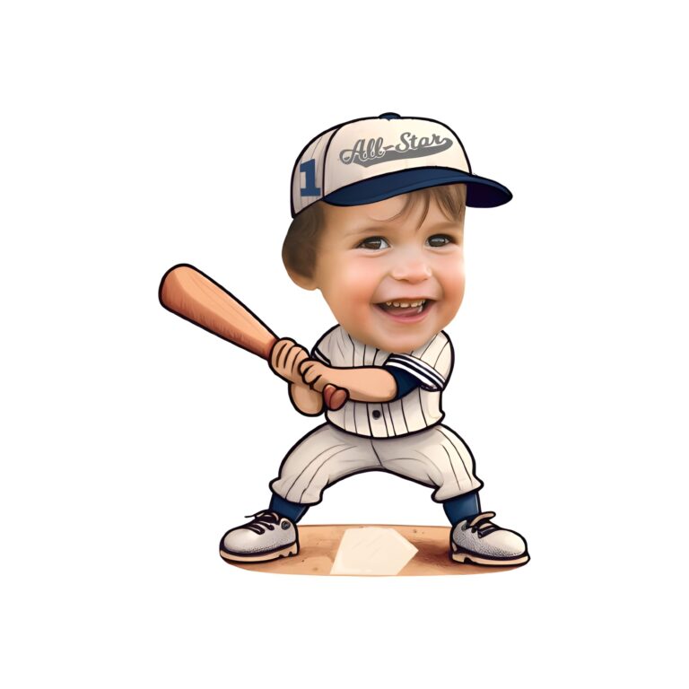 Custom Number 1 All-Star Baseball Batter Face Cutout – Original Custom Number 1 All-Star Baseball Batter Face Cutout design preview