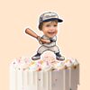 Custom Number 1 All-Star Baseball Batter Face Cutout – Cake Topper Custom Number 1 All-Star Baseball Batter Face Cutout shown on a cake topper mockup