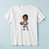 Custom Light-Blue Number 1 Basketball Child Face Cutout – T-shirt Custom Light-Blue Number 1 Basketball Child Face Cutout shown on a T-shirt mockup