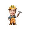 Custom Number 1 Builder with Hammer Face Cutout – Original Custom Number 1 Builder with Hammer Face Cutout design preview