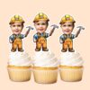 Custom Number 1 Builder with Hammer Face Cutout – Cupcake Topper Custom Number 1 Builder with Hammer Face Cutout shown on a cupcake topper mockup
