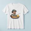 Custom Angler in a Rowboat Face Cutout – T-shirt Custom Angler in a Rowboat Face Cutout shown on a T-shirt mockup