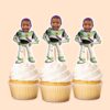 Custom Space Ranger Standing Face Cutout – Cupcake Topper Custom Space Ranger Standing Face Cutout shown on a cupcake topper mockup