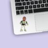 Custom Space Ranger Standing Face Cutout – Sticker Custom Space Ranger Standing Face Cutout shown on a sticker mockup