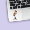 Custom Cowboy Sheriff Tipping Hat Face Cutout – Sticker Custom Cowboy Sheriff Tipping Hat Face Cutout shown on a sticker mockup