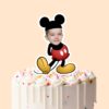 Custom Classic Mouse Character Costume Face Cutout – Cake Topper Custom Classic Mouse Character Costume Face Cutout shown on a cake topper mockup