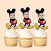 Custom Classic Mouse Character Costume Face Cutout – Cupcake Topper Custom Classic Mouse Character Costume Face Cutout shown on a cupcake topper mockup