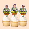 Custom Space Ranger Birthday Design Face Cutout – Cupcake Topper Custom Space Ranger Birthday Design Face Cutout shown on a cupcake topper mockup