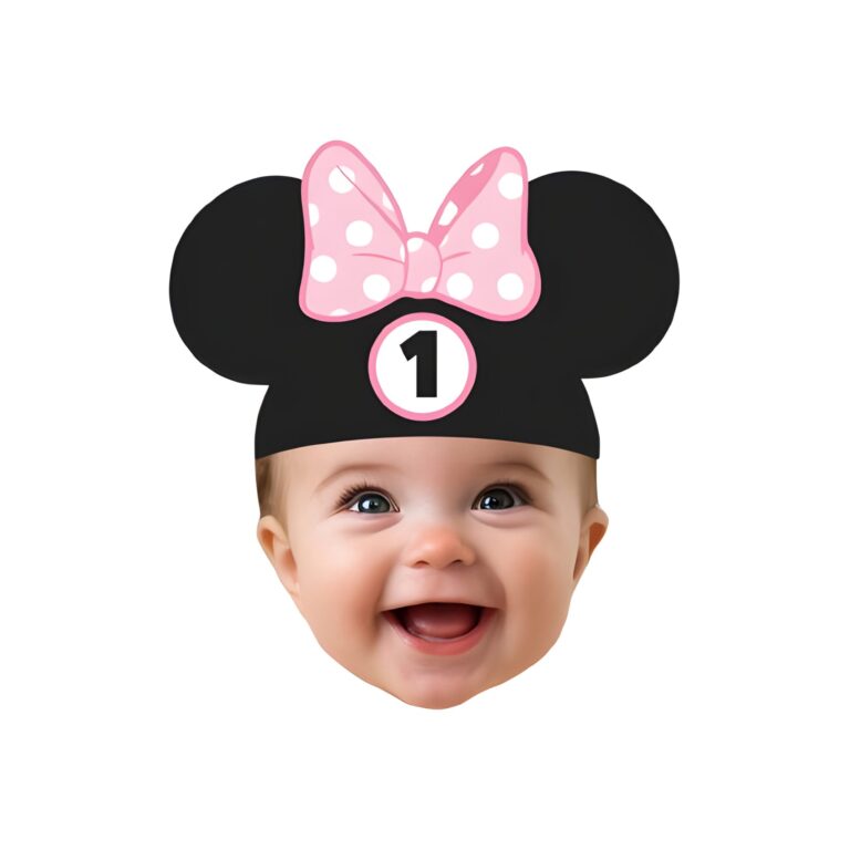 Custom Number 1 Mouse-Ear Portrait Face Cutout – Original Custom Number 1 Mouse-Ear Portrait Face Cutout design preview