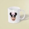 Custom Number 1 Mouse-Ear Portrait Face Cutout – Mug Custom Number 1 Mouse-Ear Portrait Face Cutout shown on a mug mockup