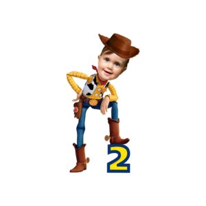 Custom Number 2 Cowboy Sheriff Face Cutout – Original Custom Number 2 Cowboy Sheriff Face Cutout design preview