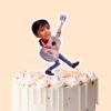 Custom Animated Fiesta Guitarist Face Cutout – Cake Topper Custom Animated Fiesta Guitarist Face Cutout shown on a cake topper mockup
