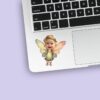 Custom Pastel Woodland Fairy Face Cutout – Sticker Custom Pastel Woodland Fairy Face Cutout shown on a sticker mockup