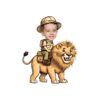 Custom Lion Safari Rider Golden Tan Palette Face Cutout – Original Custom Lion Safari Rider Golden Tan Palette Face Cutout design preview