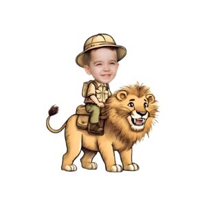Custom Lion Safari Rider Golden Tan Palette Face Cutout – Original Custom Lion Safari Rider Golden Tan Palette Face Cutout design preview