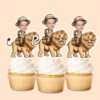 Custom Lion Safari Rider Golden Tan Palette Face Cutout – Cupcake Topper Custom Lion Safari Rider Golden Tan Palette Face Cutout shown on a cupcake topper mockup