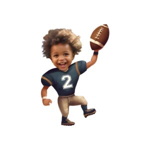 Custom Navy Number 2 Football Runner Face Cutout – Original Custom Navy Number 2 Football Runner Face Cutout design preview