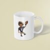 Custom Navy Number 2 Football Runner Face Cutout – Mug Custom Navy Number 2 Football Runner Face Cutout shown on a mug mockup