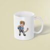 Custom Teal Number 1 Hockey Skater Face Cutout – Mug Custom Teal Number 1 Hockey Skater Face Cutout shown on a mug mockup