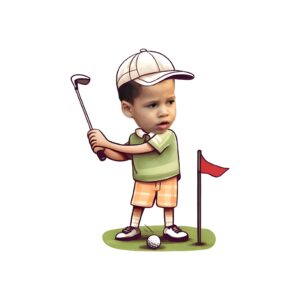 Custom Golfer Beside Flag Face Cutout – Original Custom Golfer Beside Flag Face Cutout design preview