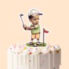 Custom Golfer Beside Flag Face Cutout – Cake Topper Custom Golfer Beside Flag Face Cutout shown on a cake topper mockup
