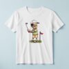 Custom Golfer Beside Flag Face Cutout – T-shirt Custom Golfer Beside Flag Face Cutout shown on a T-shirt mockup
