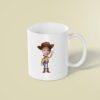 Custom Cowboy Sheriff Waving Face Cutout – Mug Custom Cowboy Sheriff Waving Face Cutout shown on a mug mockup