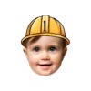 Custom Construction Worker Portrait Face Cutout – Original Custom Construction Worker Portrait Face Cutout design preview