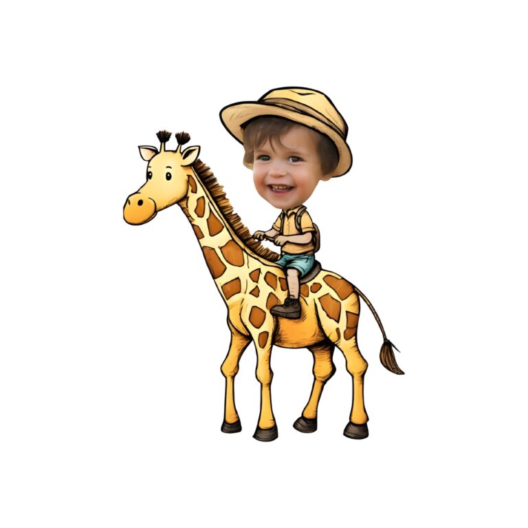 Custom Giraffe Safari Explorer Tan Pith Helmet Face Cutout – Original Custom Giraffe Safari Explorer Tan Pith Helmet Face Cutout design preview