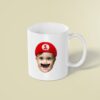 Custom Red Game-Hero Cap and Mustache Portrait Face Cutout – Mug Custom Red Game-Hero Cap and Mustache Portrait Face Cutout shown on a mug mockup
