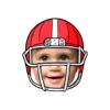 Custom American Football Player Portrait Face Cutout – Original Custom American Football Player Portrait Face Cutout design preview
