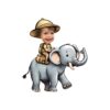 Custom Elephant Safari Friendly Elephant Face Cutout – Original Custom Elephant Safari Friendly Elephant Face Cutout design preview