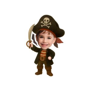 Custom Pirate Captain with Raised Sword Face Cutout – Original Custom Pirate Captain with Raised Sword Face Cutout design preview