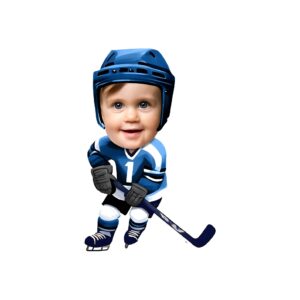Custom Ice Hockey Player in a Ready Stance Face Cutout – Original Custom Ice Hockey Player in a Ready Stance Face Cutout design preview