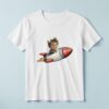 Custom Rocket Rider Flying Through Space Face Cutout – T-shirt Custom Rocket Rider Flying Through Space Face Cutout shown on a T-shirt mockup