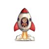 Custom Astronaut in a Launching Rocket Face Cutout – Original Custom Astronaut in a Launching Rocket Face Cutout design preview