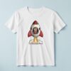 Custom Astronaut in a Launching Rocket Face Cutout – T-shirt Custom Astronaut in a Launching Rocket Face Cutout shown on a T-shirt mockup