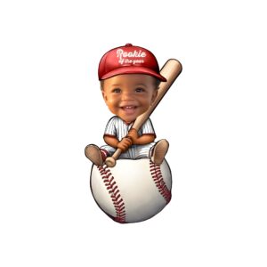 Custom Baseball Player Seated on a Giant Ball Face Cutout – Original Custom Baseball Player Seated on a Giant Ball Face Cutout design preview